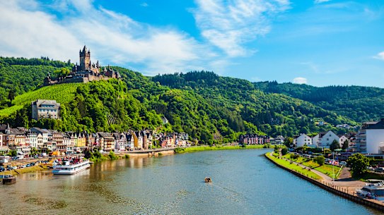 The Moselle river’s scenery is perhaps even more spectacular than the Rhine’s.