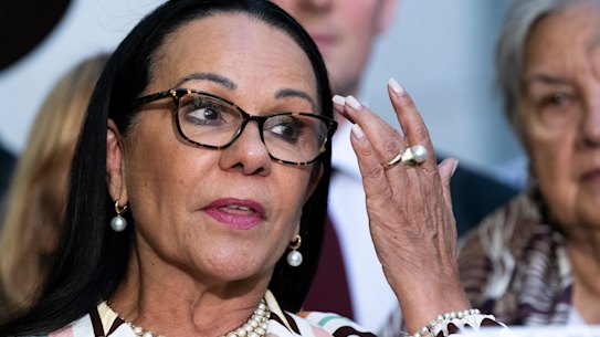 Burney with Indigenous leaders in March.