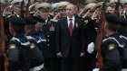 Russian President Vladimir Putin attends a parade marking Victory Day in Crimea.