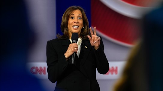 Democratic presidential nominee Vice President Kamala Harris during the CNN town hall.