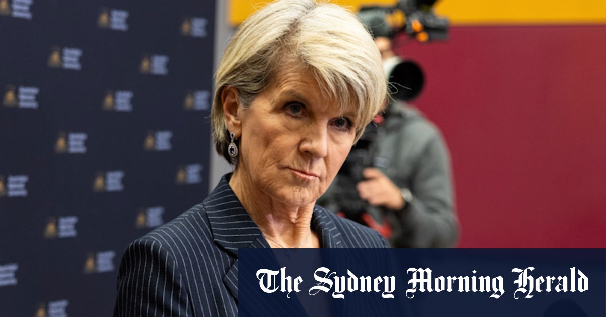 Julie Bishop, ANU chancellor, shows one sign that she is feeling the heat