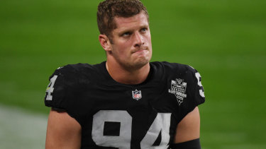 Las Vegas defensive end Carl Nassib is the first active NFL player to come out as gay.