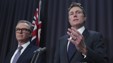 Pro-secrecy: Defence Minister Christopher Pyne and Attorney-General Christian Porter.