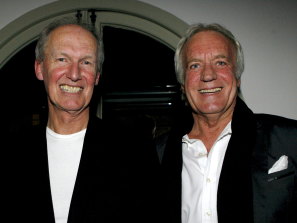 Anthony ‘Ace’ Bourke (left) and John Rendall in Bondi in 2009.
