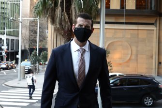 Ben Roberts-Smith arrives at the Federal Court in June.