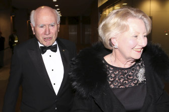 John and Janette arrived early to celebrate the former prime minister's 80th.