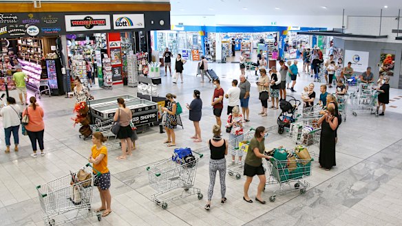 Foot traffic has increased across shopping centres, but Manning said people want to get in and out quickly. 