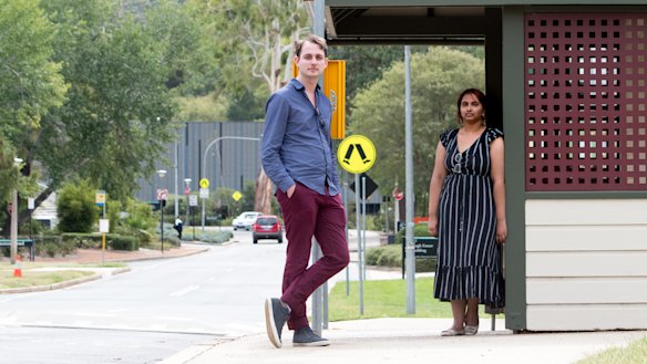 ANU student advocates Zyl Hovenga-Wauchope, left, and Madhumitha Janagaraja are among more than 1000 students calling for the ANU bus service to be saved in the new bus network.