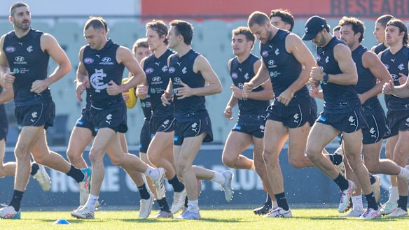 The Blues were put through their paces the day after Michael Voss’ resignation.