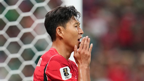 Many World Cup nations face a nervous wait to see if they make the round of 32. South Korea’s Son Heung-min is pictured against the Czech Republic.