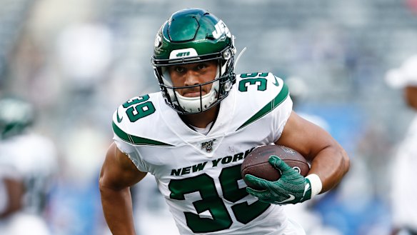 Valentine Holmes has been switched from running back to wide receiver with the Jets' practice squad.