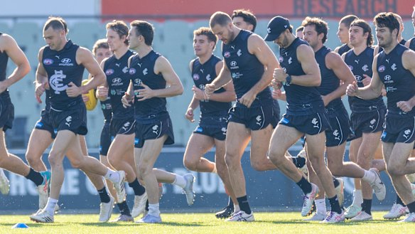 The Blues were put through their paces the day after Michael Voss’ resignation.
