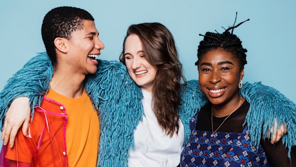 Yve Blake (middle) with her Fangirls co-stars James Majoos and Chika Ikogwe.