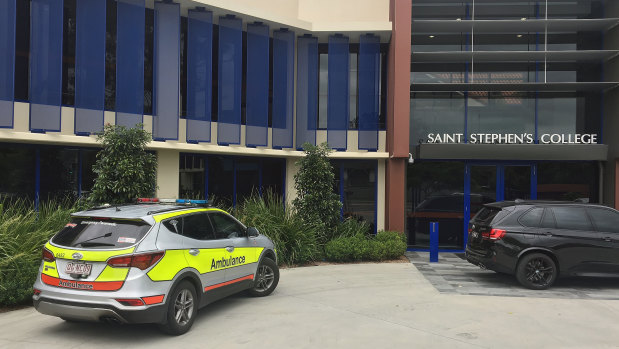 Students were hospitalised after taking drugs at St Stephen's College on the Gold Coast. 