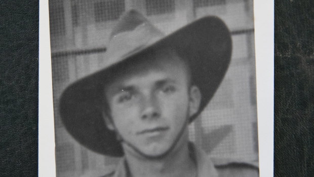 World War II veteran Les Cook, pictured as an 18-year-old in the Syrian city of Damascus.