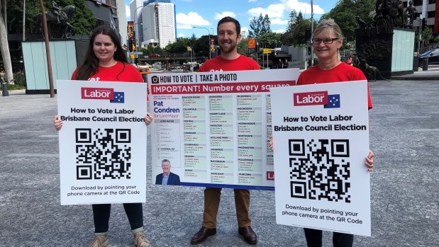 Labor has employed QR codes to tell people how to vote, so voters don't have to touch paper or go near volunteers.