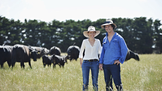 Eliza Holt and James McKenna sell their cattle direct to consumers through their business Mount Moriac Beef.