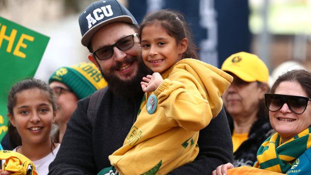 Matildas fans get in on the act.