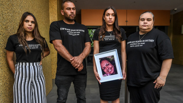 The children of Aboriginal woman Tanya day: L-R  Kimberley Watson, Warren Stevens, Apryl Watson and Belinda Day Stevens.