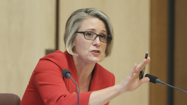 Labor senator Kristina Keneally during a Senate select committee hearing on COVID-19.