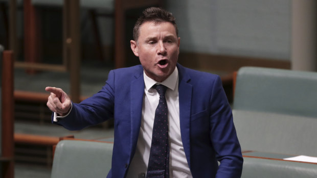 Liberal MP Andrew Laming in Parliament.