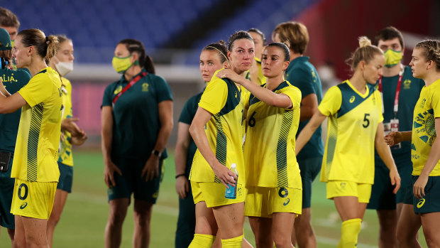 The Matildas after the match.