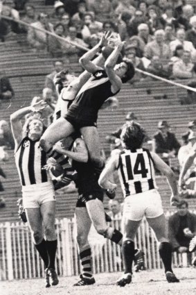 High flyer: Geoff Raines was one of the game’s best midfielders in the early 1980s.