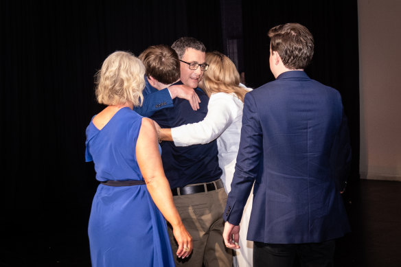 Victorian Premier Daniel Andrews and his family.