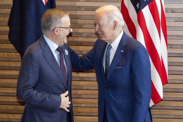 Prime Minister Anthony Albanese enjoyed a warm meeting with US President Joe Biden in Tokyo on Tuesday.