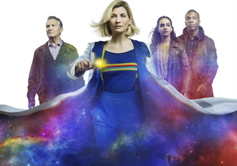 Jodie Whittaker (centre) has announced she will leave Dr Who next year.