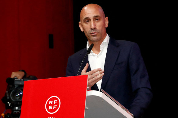 Spain’s national soccer chief Luis Rubiales defended his actions at a federation meeting on Friday.