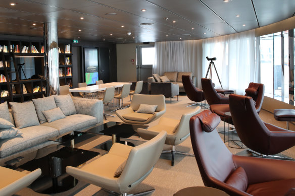 The observation lounge on board the Scenic Eclipse.