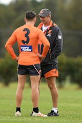 Stephen Coniglio will join GWS Giants coach Leon Cameron in the coaches box on Saturday. 