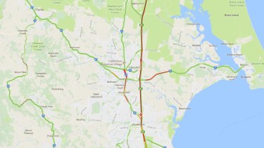 bruce highway caboolture traffic crashes banked multiple along after chaos cause
