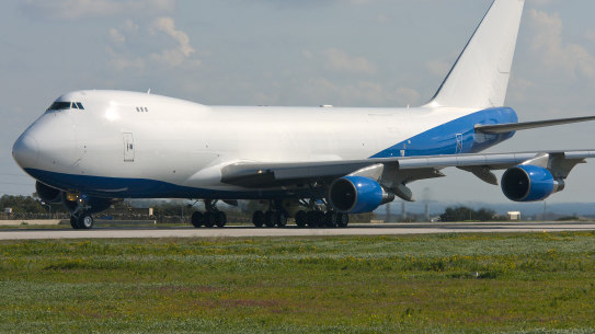 Luqa, Malta - February 9, 2012: Boeing 747-2B4BM(SF) lining up for takeoff. iStock image for Traveller. Re-use permitted.