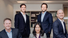 Perennial’s private team is made up of Ryan Sohn (back left), Brendan Lyons (left), Karen Chan, James McQueen and Perennial’s head of smaller companies and microcaps Andrew Smith.