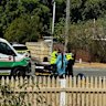 An ambulance at the scene of the incident in Armadale on Monday afternoon.