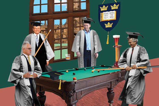 Oxford alumni: from left, Malcolm Turnbull, Kevin Rudd, Tony Abbott and Bob Hawke.