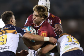Queensland Reds coach Les Kiss believes James O’Connor’s [pictured] return from injury is nearing. 