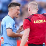 Macarthur thump 10-man Sydney after Lolley’s clumsy challenge on De Silva