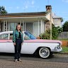 Jenni and her 1959 Buick LeSabre 2 door sedan.