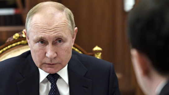 Russia President Vladimir Putin attends a meeting in Moscow this week.