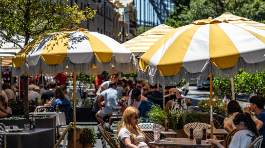 The Rocks end of George Street will be made permanent pedestrian zone with al fresco dining.