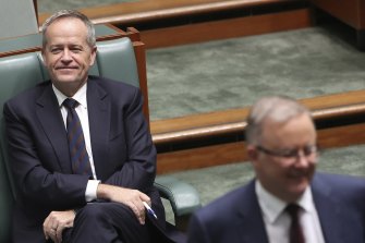 Difficult moments: Labor frontbencher Bill Shorten and Opposition Leader Anthony Albanese.