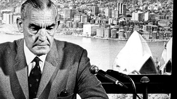 NSW minister for public works William Davis Hughes in 1968.