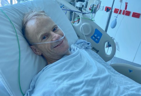 “I’ve been blown away by the amount of care, love and respect from people reaching out and saying kind things”: Richard Scolyer at Chris O’Brien Lifehouse in Sydney where he had brain surgery last week.