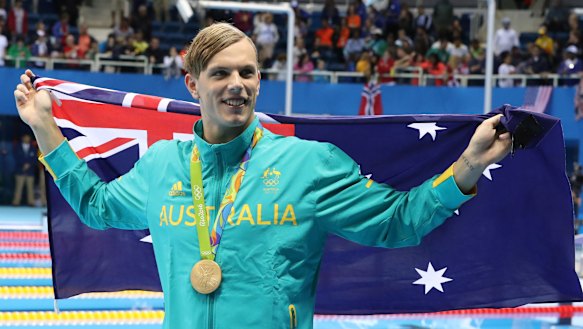 Living in reverse: Kyle Chalmers was just 17 when he won Olympic gold in Rio.