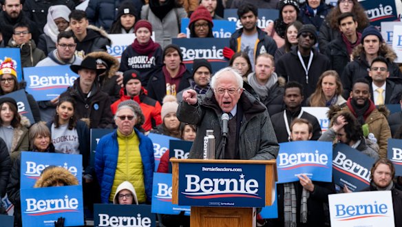 Bernie Sanders pledged to fight for 'economic justice, social justice, racial justice and environmental justice', echoes of his failed 2016 campaign.