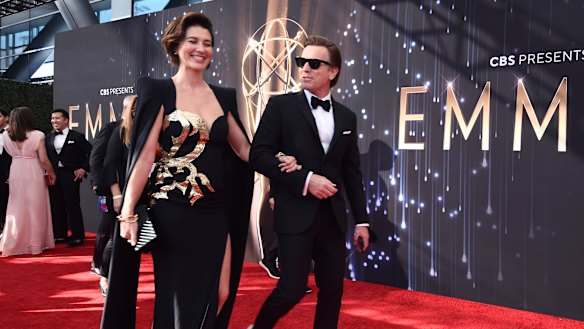 Mary Elizabeth Winstead and Ewan McGregor arrive at the 73rd Primetime Emmy Awards in Los Angeles.