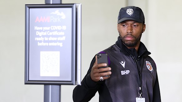 Daniel Sturridge and his Perth Glory teammates are undergoing 14 days of quarantine in Brisbane.